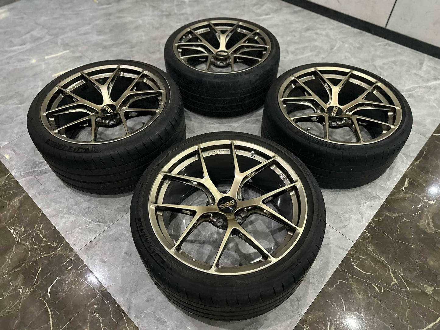 🇯🇵 BBS FI-R DG (Diamond Gold) Finish 20" Ultra-Lightweight Monoblock Forged Wheels - Pre-owned