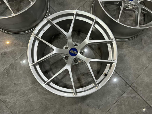 🇯🇵 BBS FI-R DS (Diamond Silver) Finish 20" Ultra-Lightweight Monoblock Forged Wheels - Pre-owned