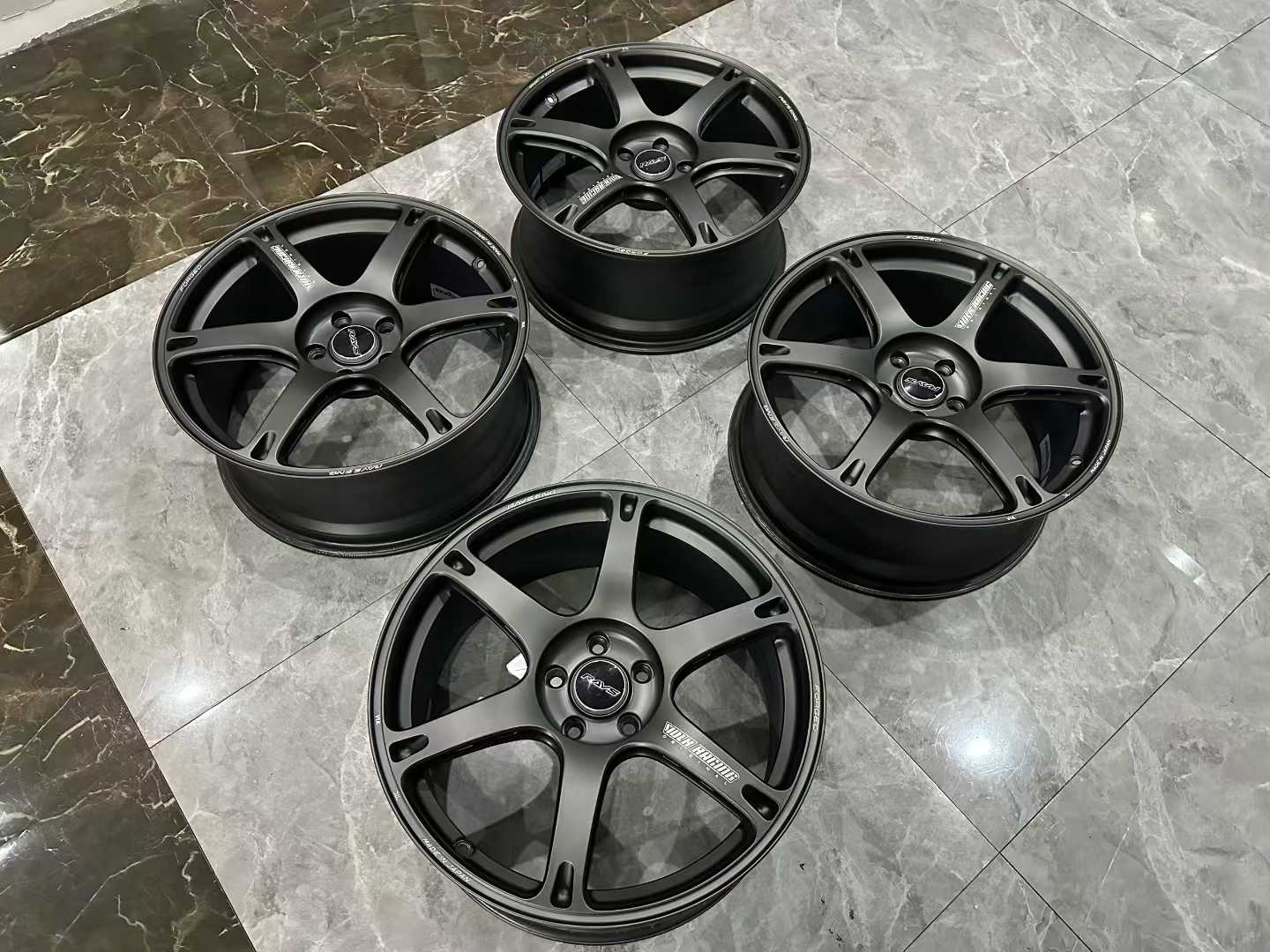 🇯🇵 RAYS VOLK RACING TE037 6061 Forged Wheels - 19" Staggered Set - Pre-owned