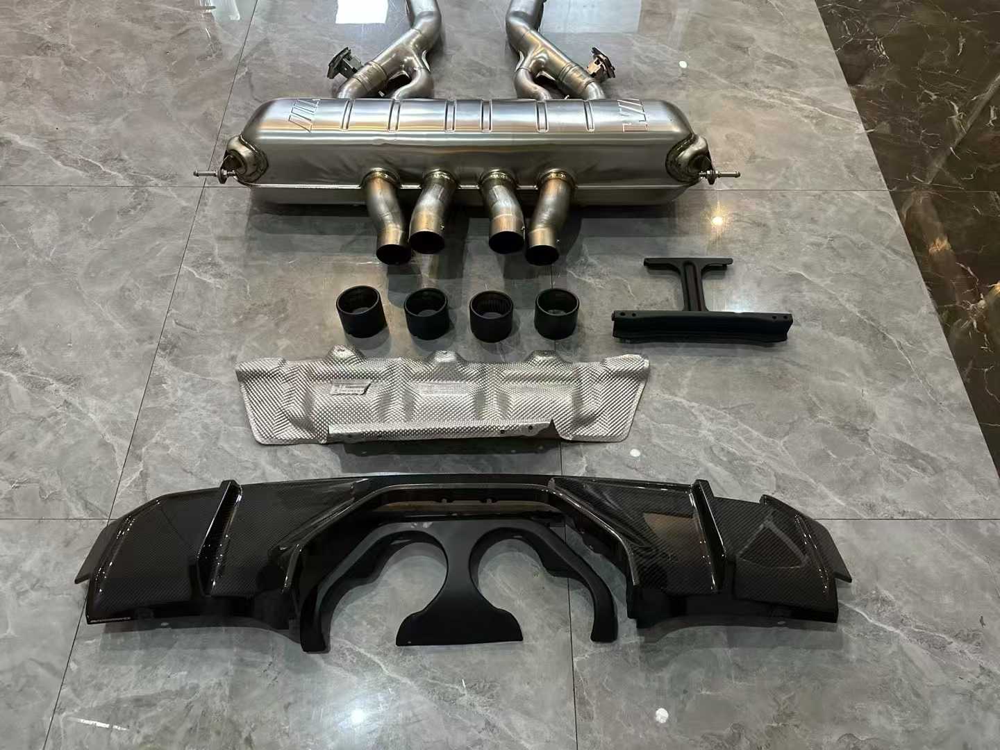 BMW M4 (G82) M Performance Titanium Cat-Back Exhaust - Gatling Center Quad Tips - Pre-owned