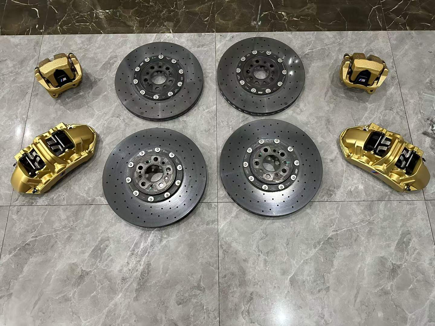 BMW M3 (G80) Genuine Carbon Ceramic Brake (CCB) Kit - Gold Finish - Pre-owned