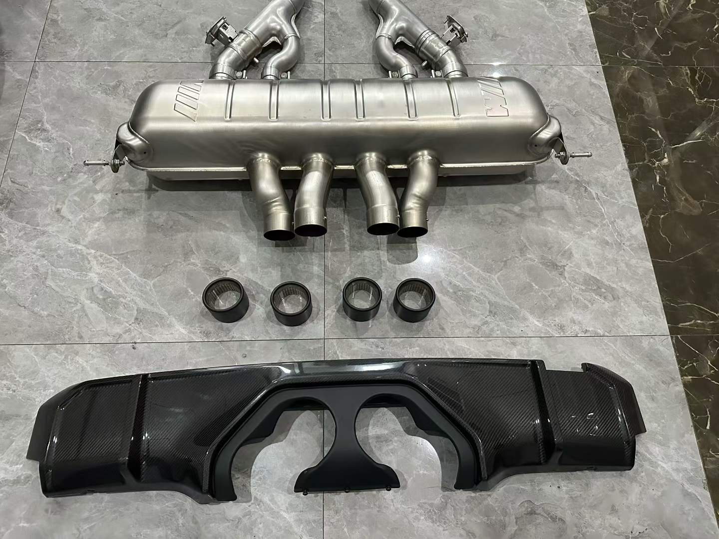 BMW M3 (G80) / M4 (G82) M Performance Titanium Exhaust - Central Quad Tips - Pre-owned