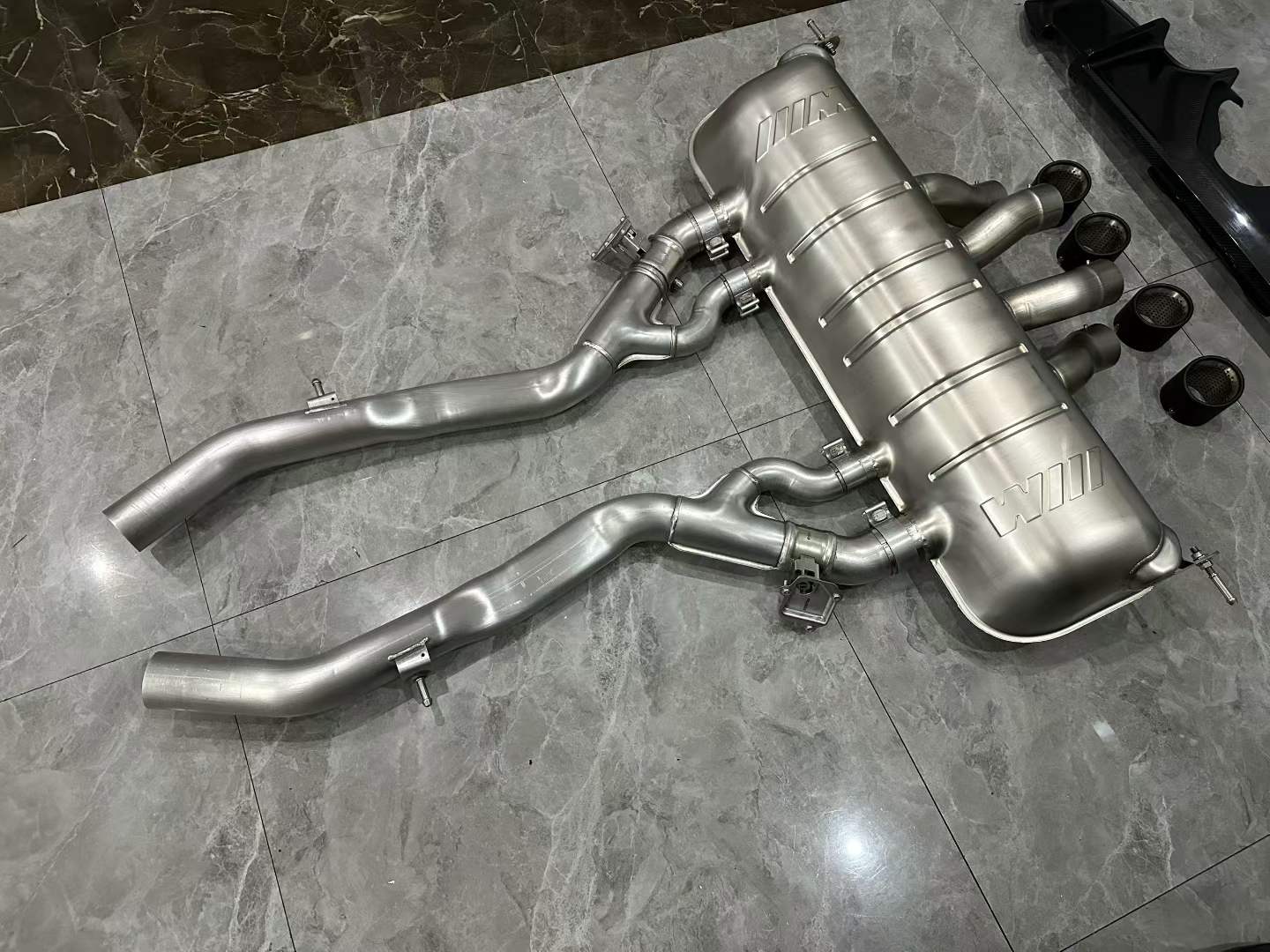 BMW M3 (G80) / M4 (G82) M Performance Titanium Exhaust - Central Quad Tips - Pre-owned