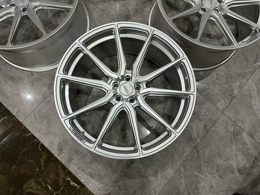 🇺🇸 Vossen HF-3 Gloss Silver 22" Hybrid Forged Wheels - Pre-owned