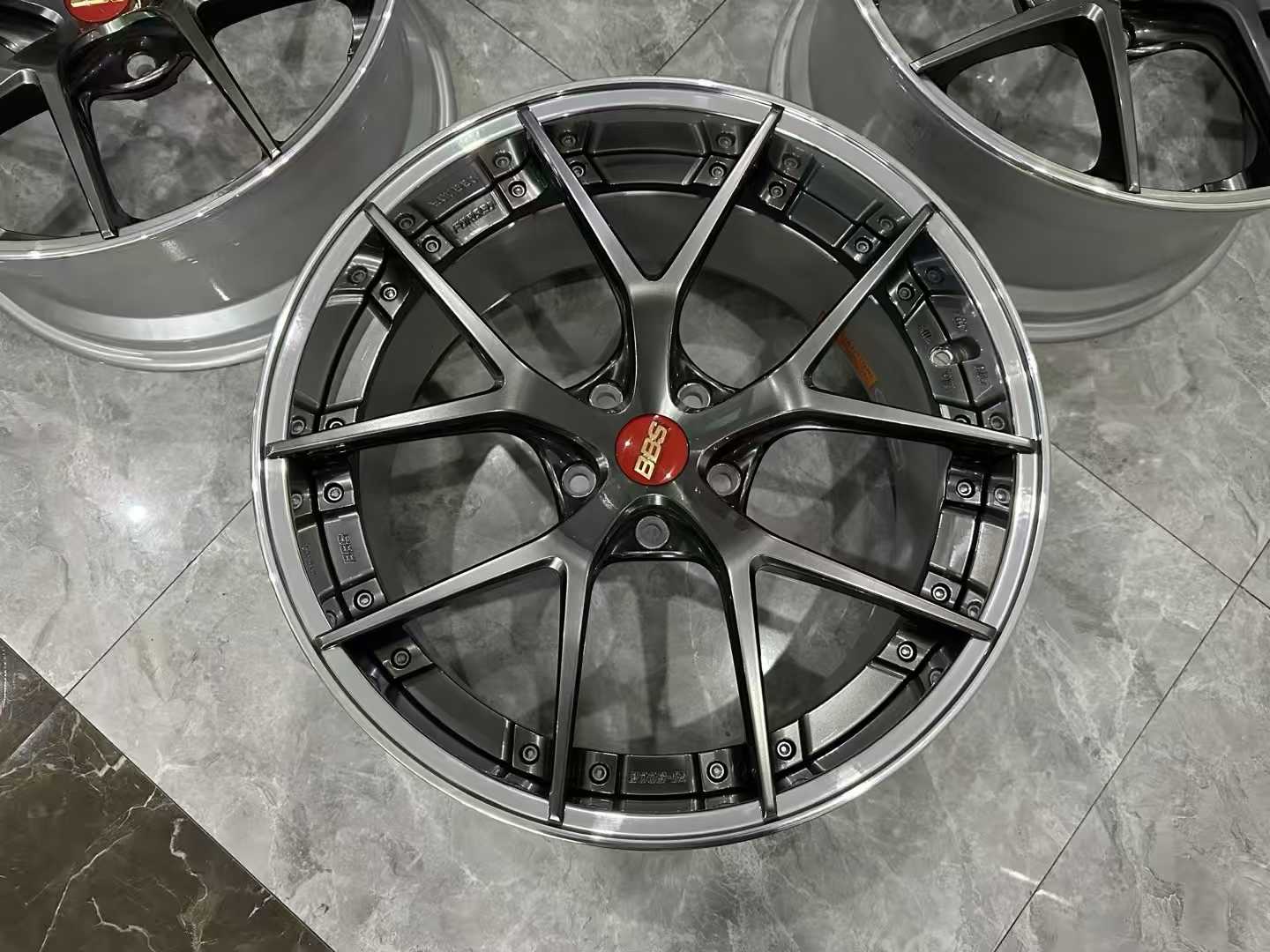 🇯🇵 BBS RI-S DB (Diamond Black) Finish 20" 2-Piece Forged Wheels - Pre-owned
