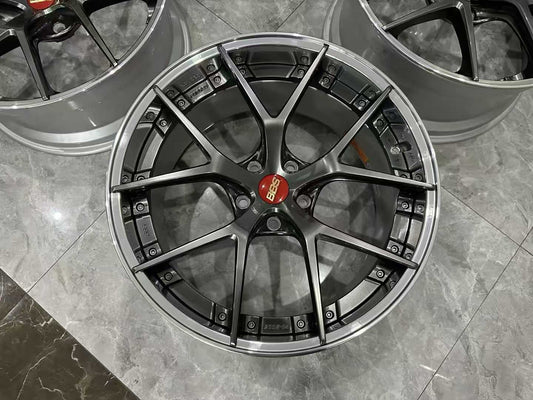 🇯🇵 BBS RI-S DB (Diamond Black) Finish 20" 2-Piece Forged Wheels - Pre-owned
