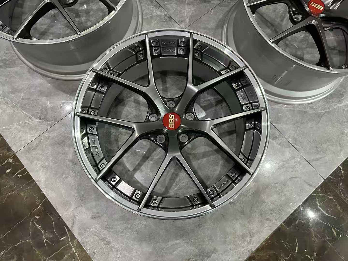 🇯🇵 BBS RI-S DB (Diamond Black) Finish 20" 2-Piece Forged Wheels - Pre-owned