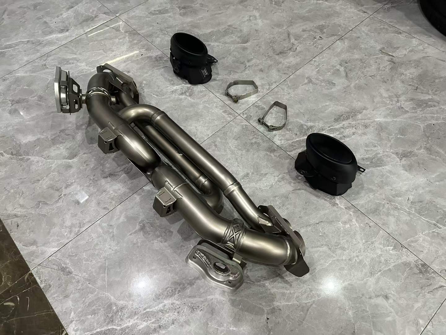 Porsche 911 Turbo S (992) Akrapovič Slip-On Line Titanium Exhaust - Pre-owned