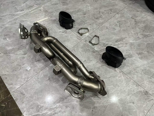 Porsche 911 Turbo S (992) Akrapovič Slip-On Line Titanium Exhaust - Pre-owned