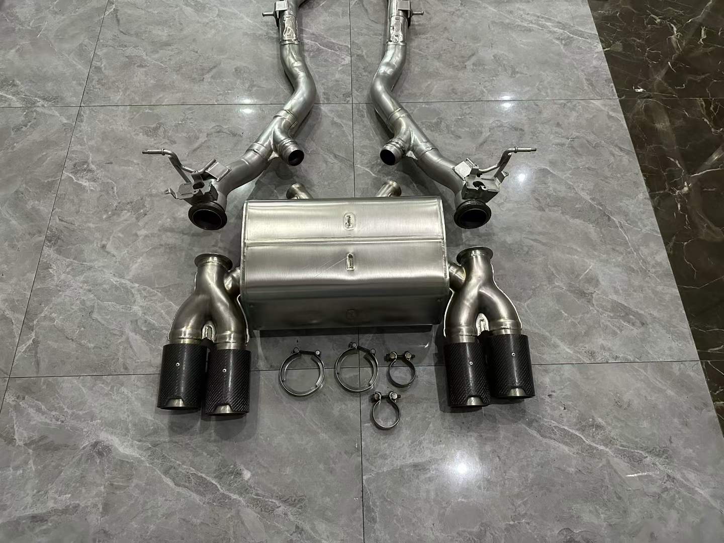 BMW M3 (F80) / M4 (F82) Genuine M Performance Titanium Cat-back Exhaust V2 w/ Carbon Fiber Tips - Pre-owned