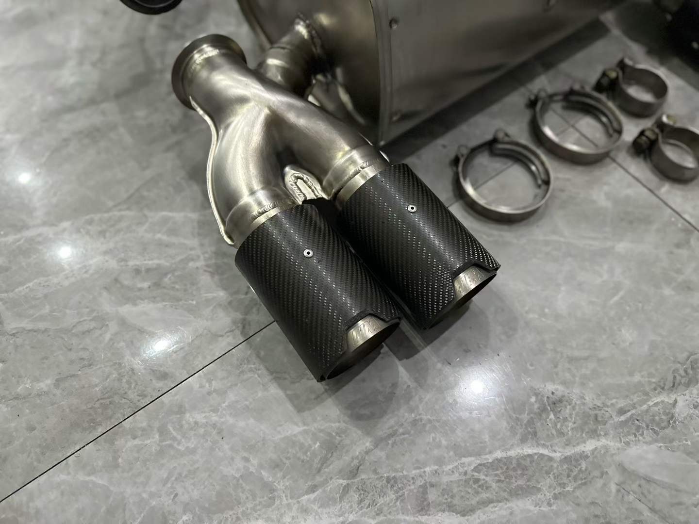 BMW M3 (F80) / M4 (F82) Genuine M Performance Titanium Cat-back Exhaust V2 w/ Carbon Fiber Tips - Pre-owned