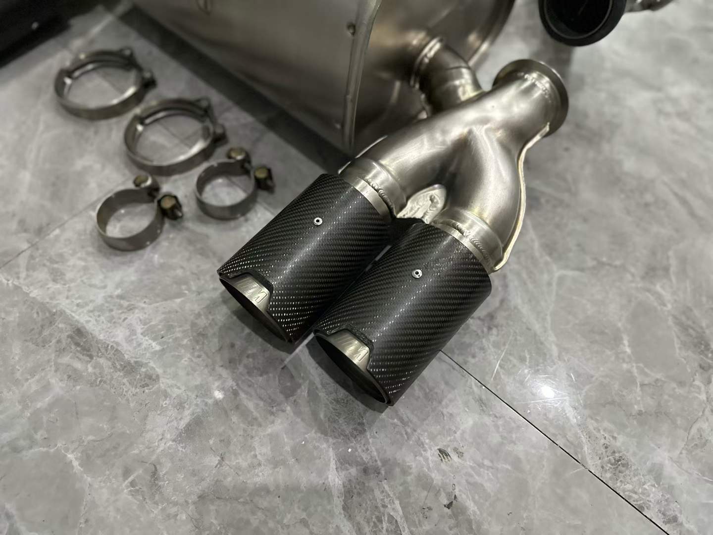 BMW M3 (F80) / M4 (F82) Genuine M Performance Titanium Cat-back Exhaust V2 w/ Carbon Fiber Tips - Pre-owned