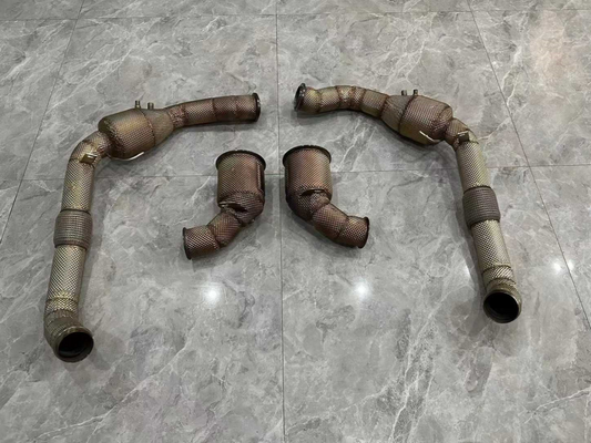 Porsche Panamera (971) HJS 200-Cell High-Flow Downpipes w/ Front Pipes Kit - Pre-owned