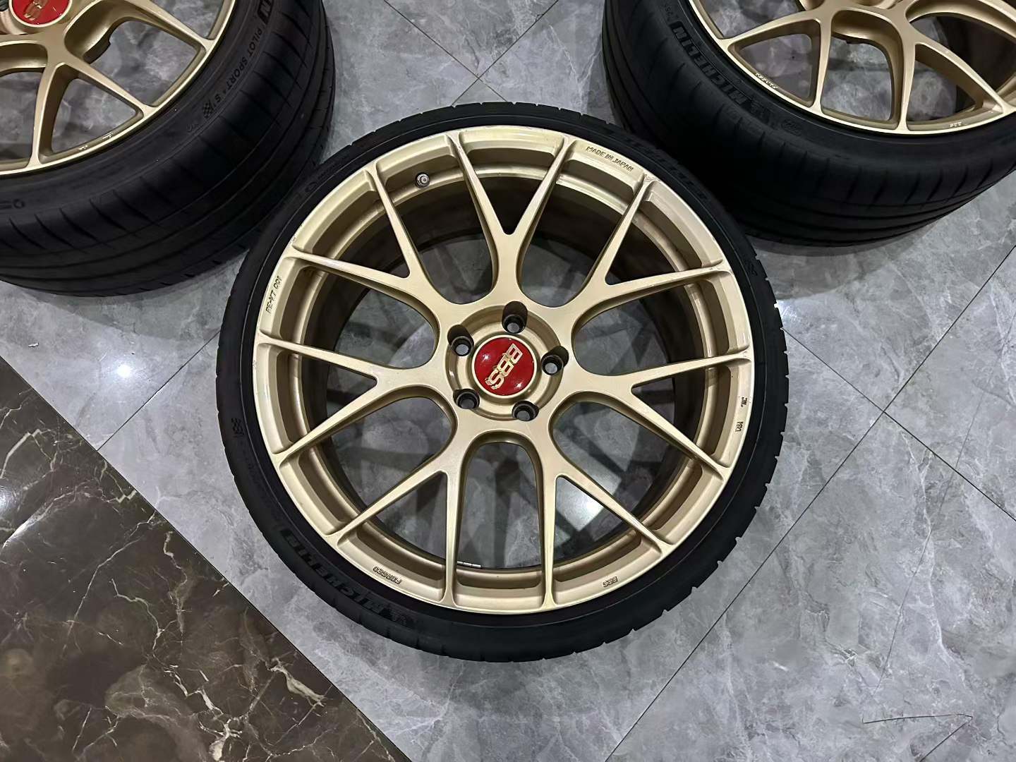 🇯🇵 BBS REV7 GL (Gold) Finish 20" Monoblock Forged Wheels - Pre-owned