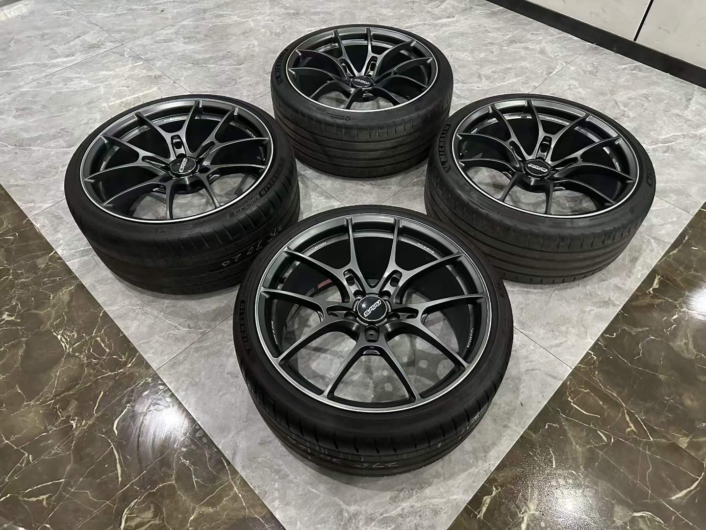 🇯🇵 RAYS Volk Racing G025 MK (Matte Gunblack) 20" Monoblock Forged Wheels - Pre-owned