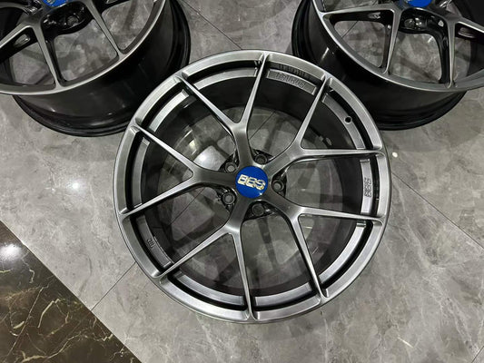 🇯🇵 BBS FI-R DB (Diamond Black) Finish 19" Ultra-Lightweight Monoblock Forged Wheels - Pre-owned