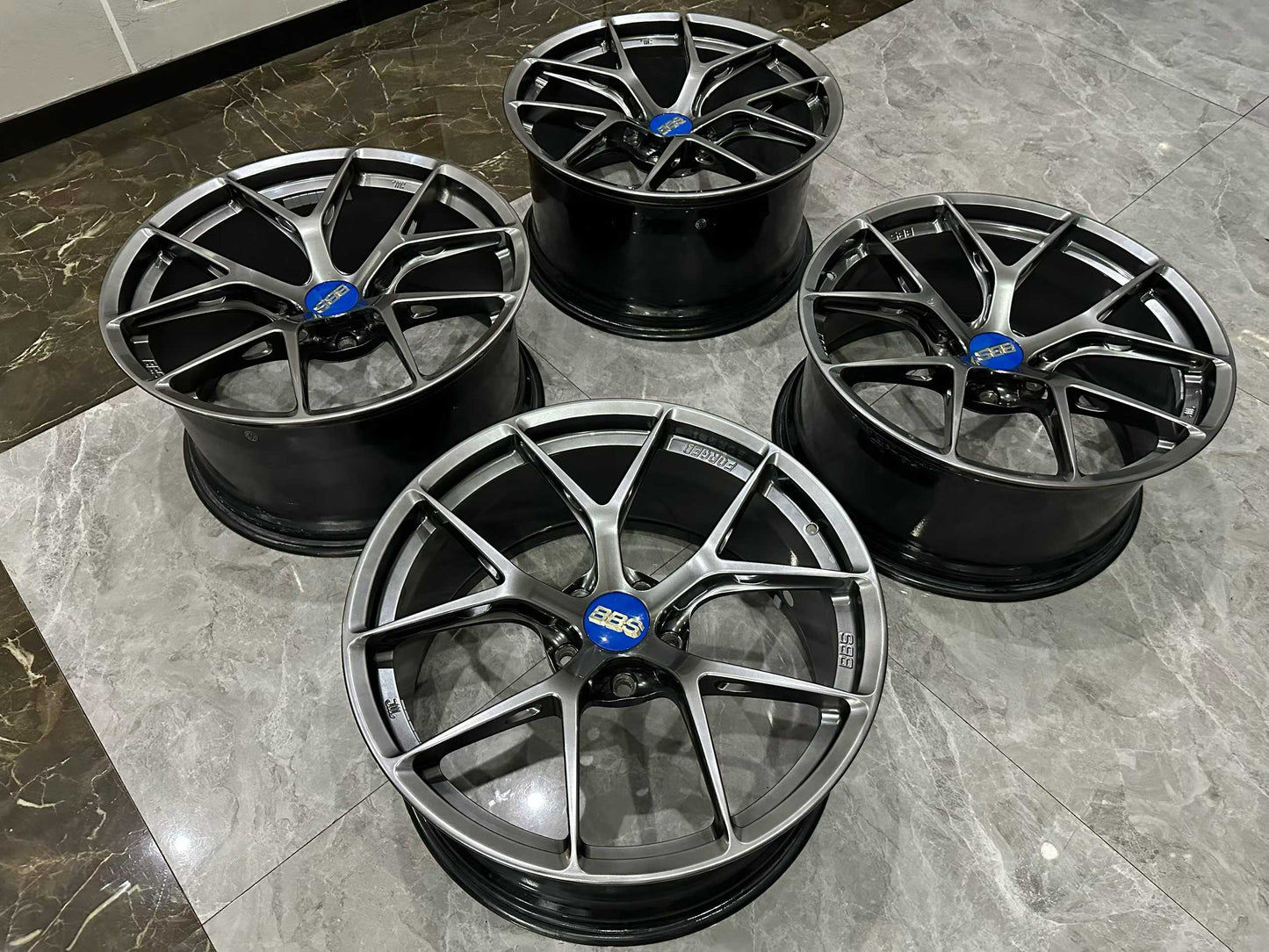 🇯🇵 BBS FI-R DB (Diamond Black) Finish 19" Ultra-Lightweight Monoblock Forged Wheels - Pre-owned