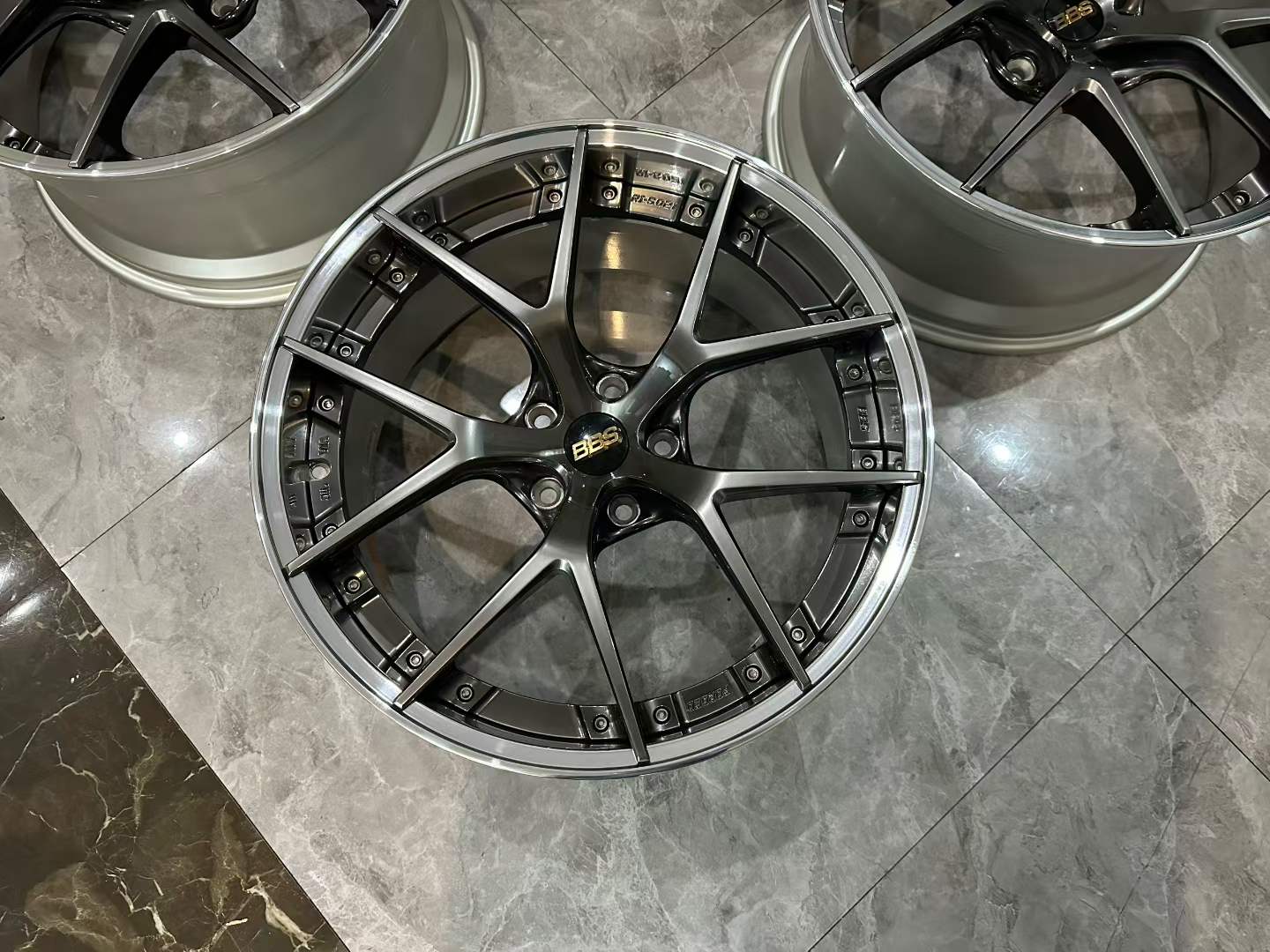 🇯🇵 BBS RI-S DB (Diamond Black) Finish 20" 2-Piece Forged Wheels - Pre-owned