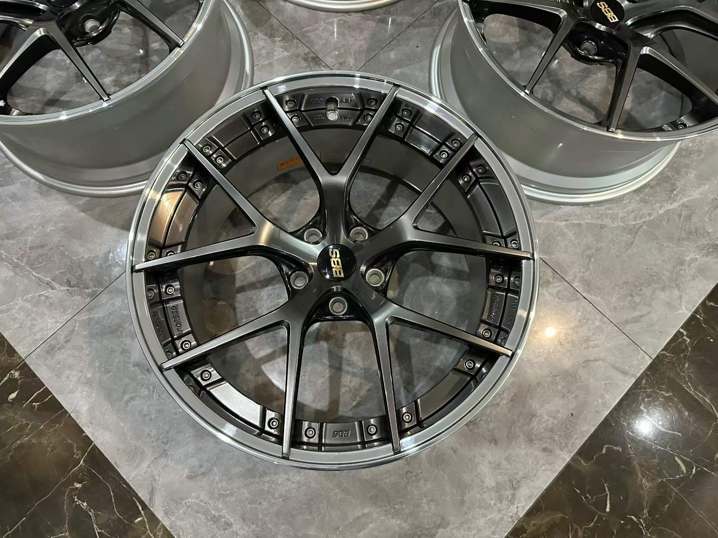 🇯🇵 BBS RI-S DB (Diamond Black) Finish 20" 2-Piece Forged Wheels - Pre-owned