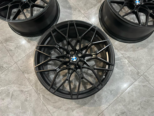 BMW M3 (G80) / M4 (G82) M Performance 1000M Forged Wheels Frozen Black Finish - Pre-owned