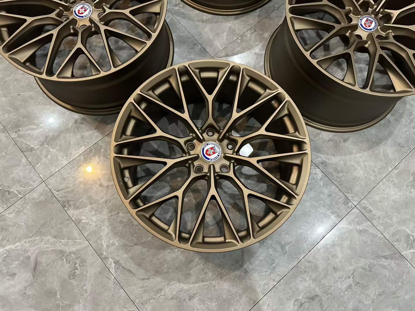 🇺🇸 Porsche Panamera (971) HRE P200 Monoblock Satin Bronze 21" Forged Wheels - Pre-owned