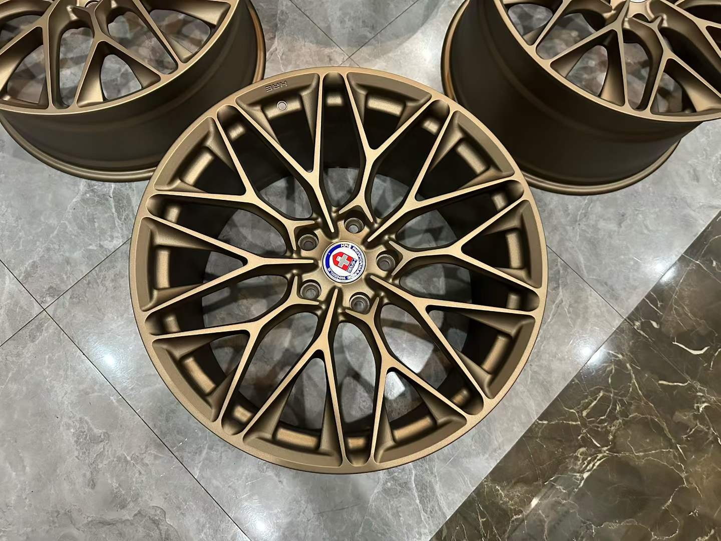 🇺🇸 Porsche Panamera (971) HRE P200 Monoblock Satin Bronze 21" Forged Wheels - Pre-owned