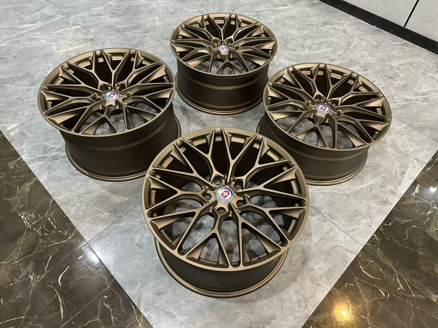 🇺🇸 Porsche Panamera (971) HRE P200 Monoblock Satin Bronze 21" Forged Wheels - Pre-owned