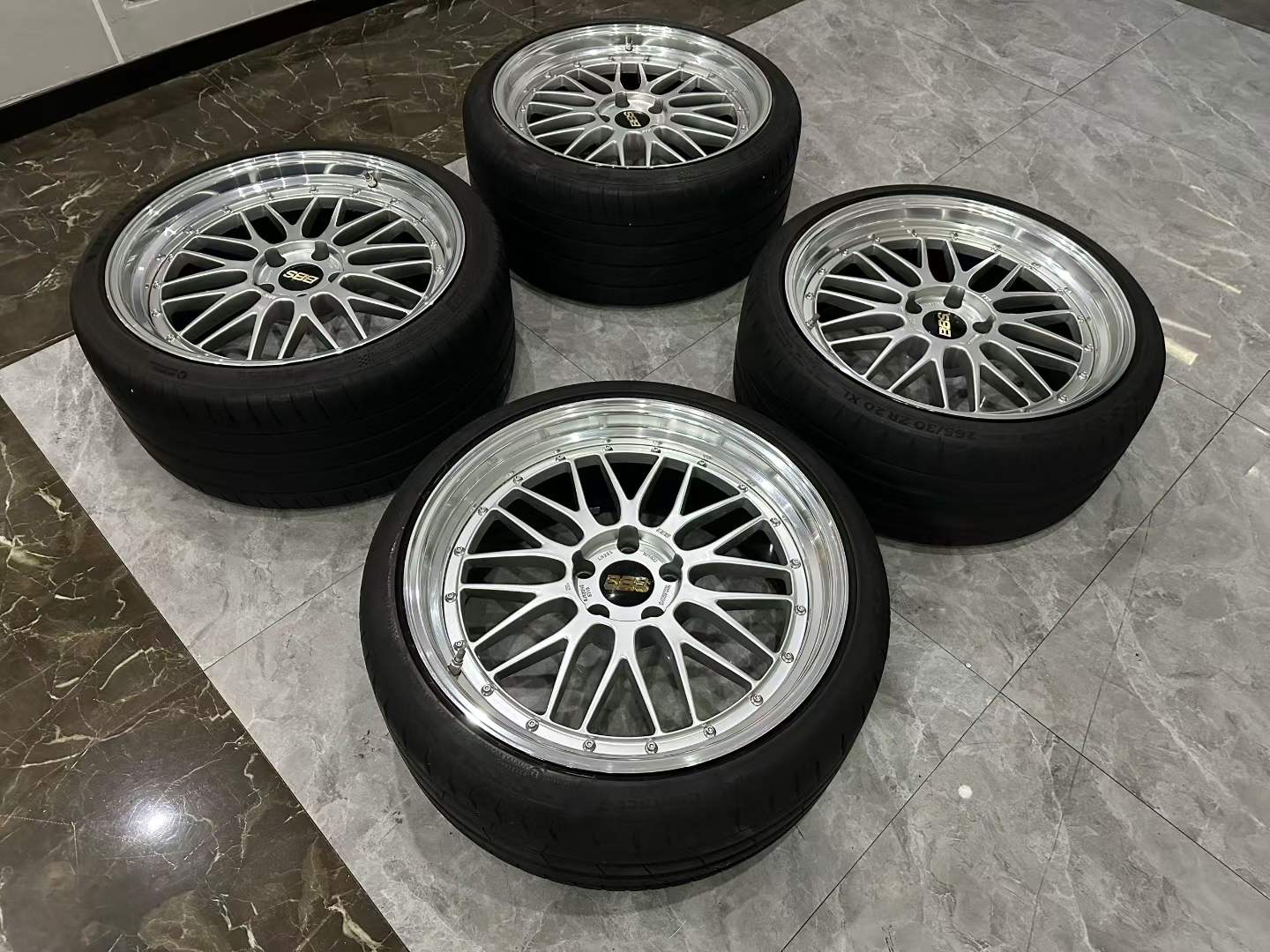 🇯🇵 BBS LM Diamond Silver (DS) 2-Piece 20"/20" Forged Wheels - Pre-owned