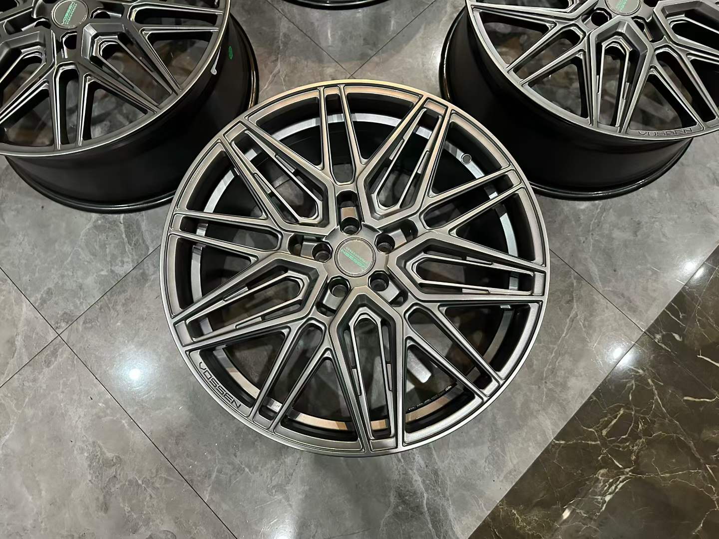 🇺🇸 Vossen HF7 Hyper Black 21" Hybrid Forged Wheels - Pre-owned