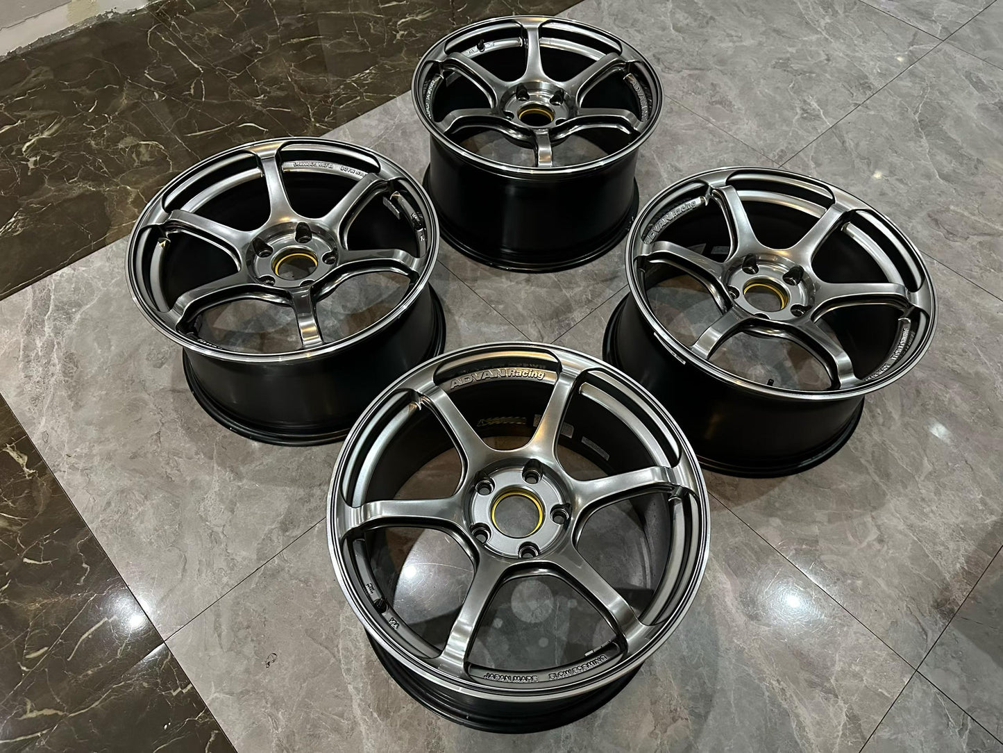 🇯🇵 Advan TC4 MHB Gunmetallic 18" Wheel Set - Pre-owned