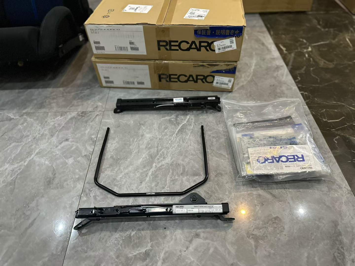 🇯🇵 Recaro Sportster CS Black Blue Racing Stripe Seats Pair w/ Original Boxes - Pre-owned