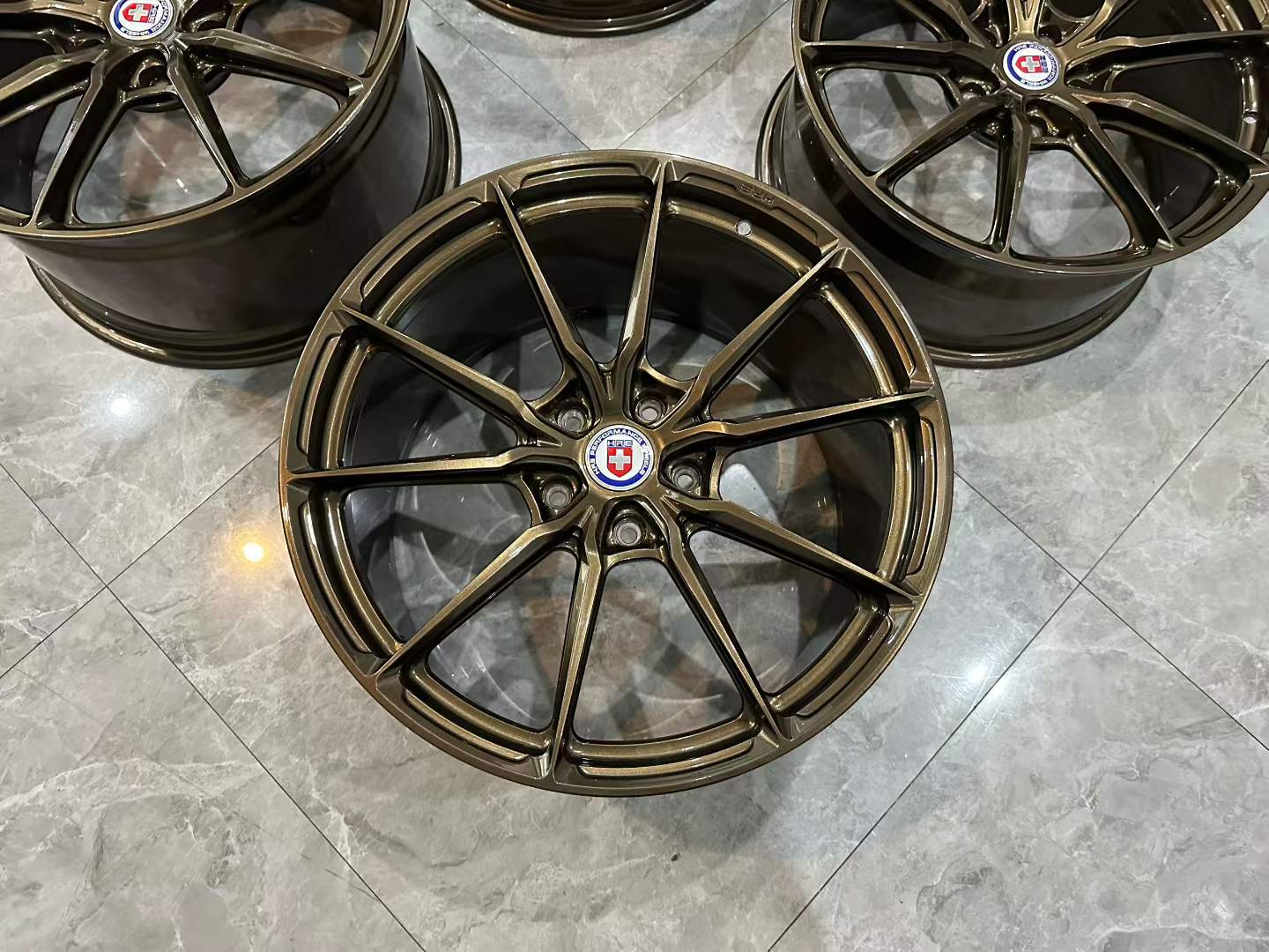🇺🇸 HRE P104SC Gloss Bronze 20"/21" Forged Monoblok Wheel Set - Pre-owned