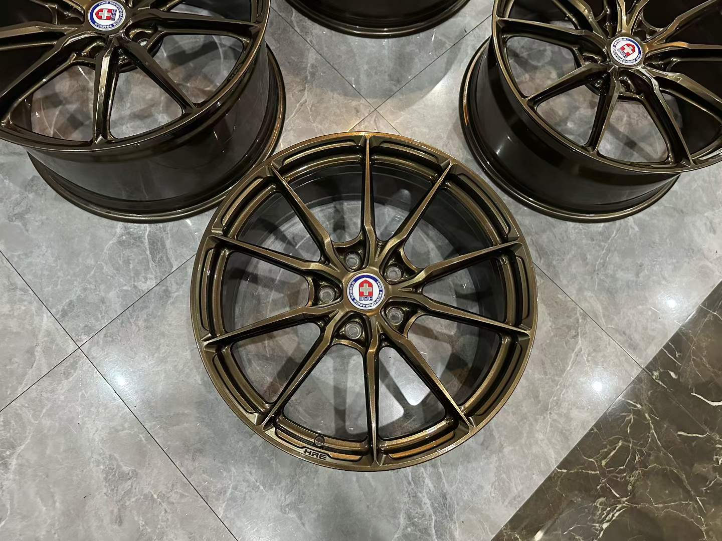 🇺🇸 HRE P104SC Gloss Bronze 20"/21" Forged Monoblok Wheel Set - Pre-owned
