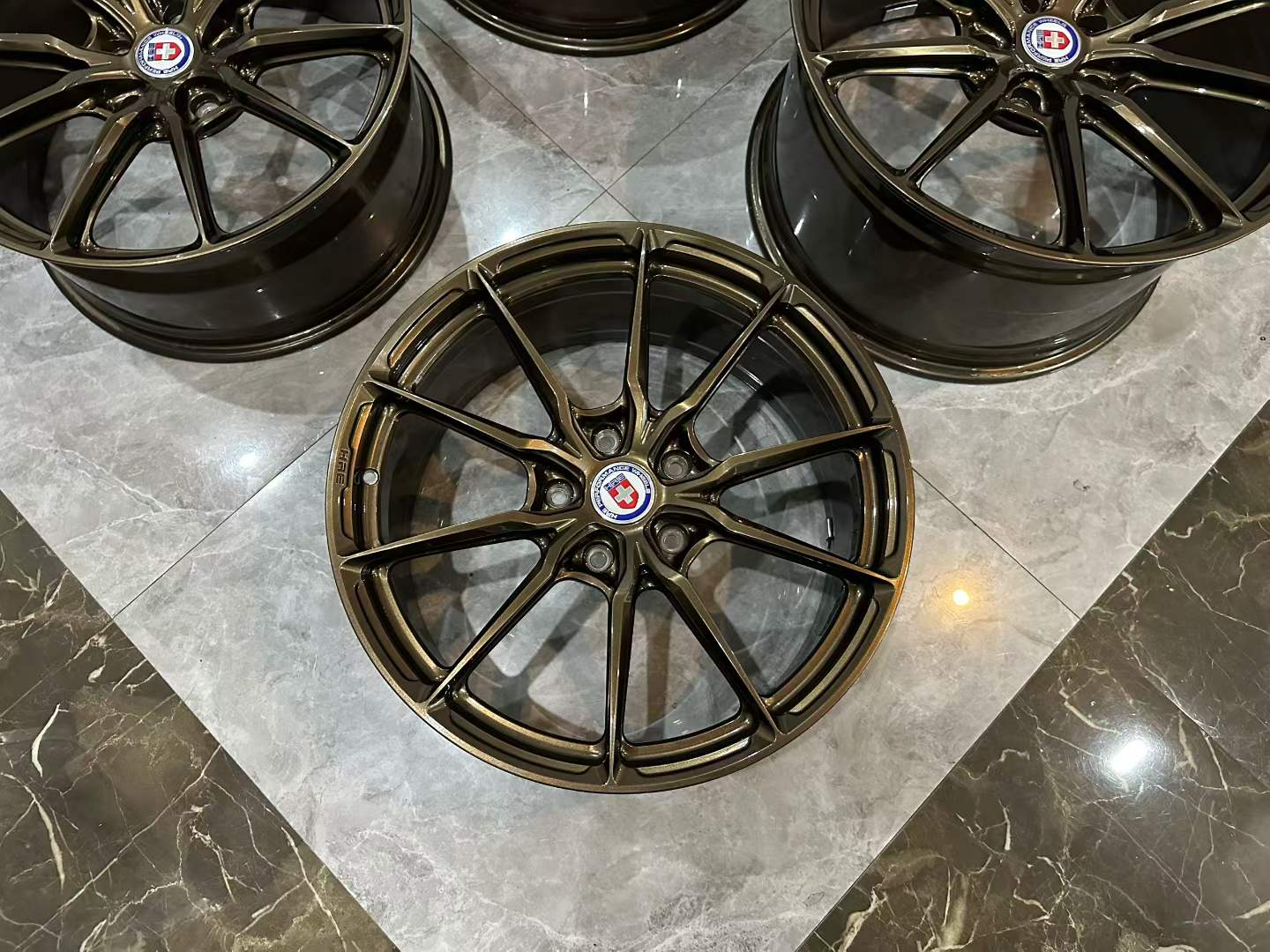 🇺🇸 HRE P104SC Gloss Bronze 20"/21" Forged Monoblok Wheel Set - Pre-owned