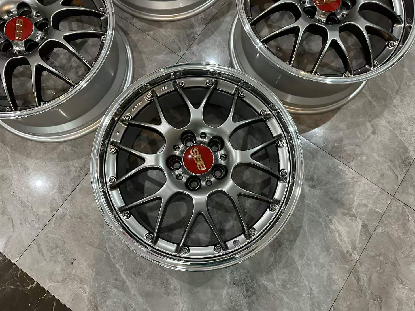 🇯🇵 BBS RS-GT Diamond Black 18" 2-Piece Forged Wheel Set - Pre-owned