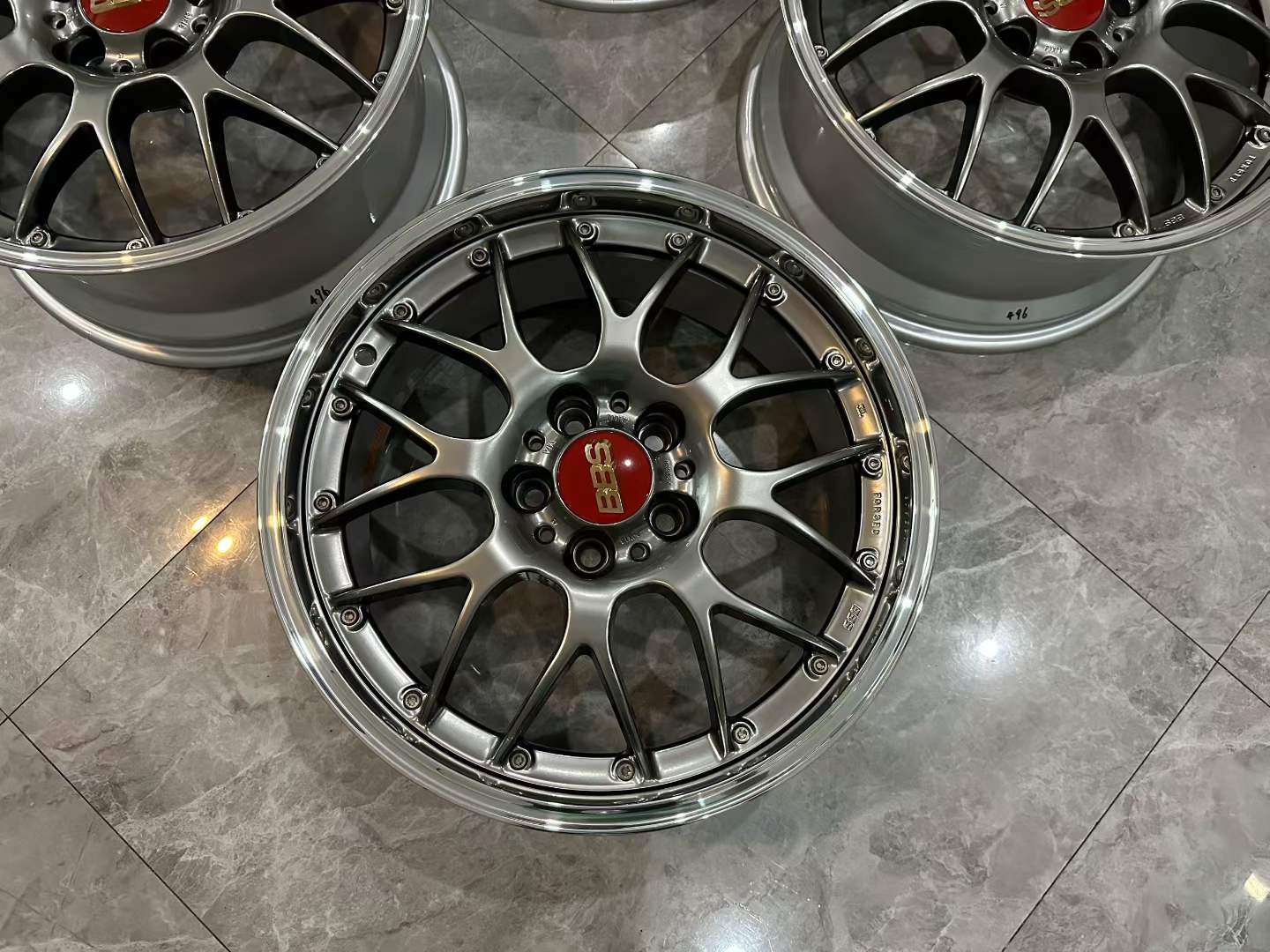 🇯🇵 BBS RS-GT Diamond Black 18" 2-Piece Forged Wheel Set - Pre-owned