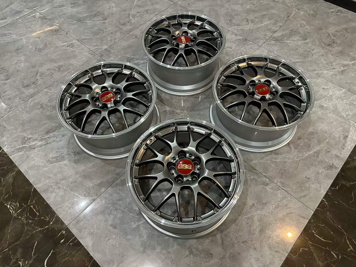 🇯🇵 BBS RS-GT Diamond Black 18" 2-Piece Forged Wheel Set - Pre-owned
