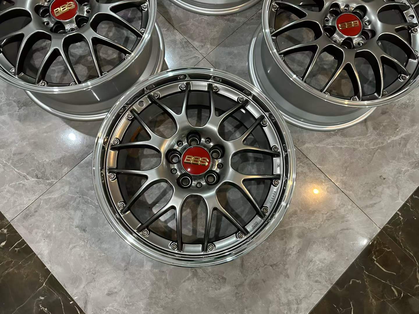 🇯🇵 BBS RS-GT Diamond Black 18" 2-Piece Forged Wheel Set - Pre-owned