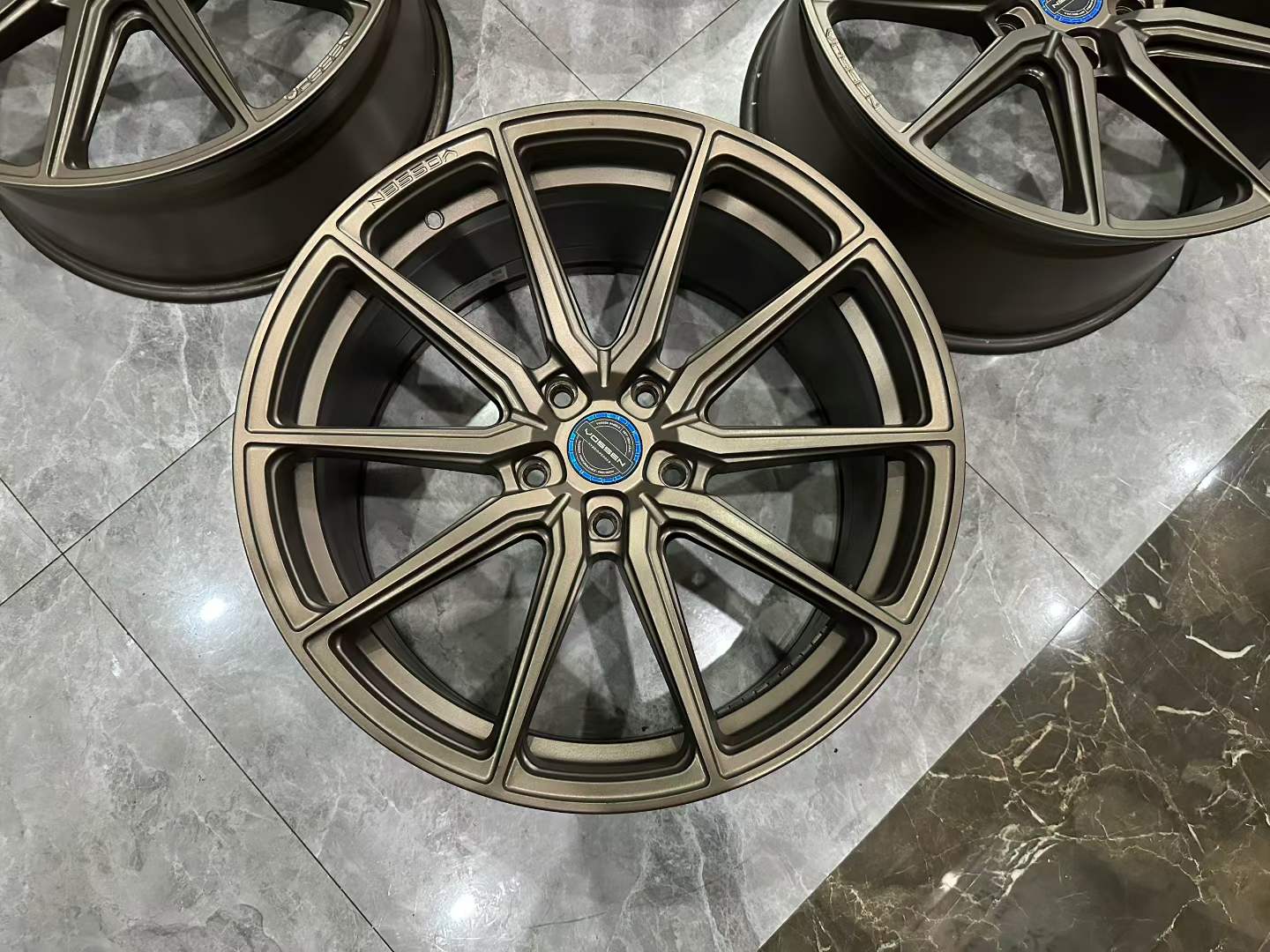 🇺🇸 Vossen HF-3 21" Satin Bronze Hybrid Forged Wheel Set - Pre-owned