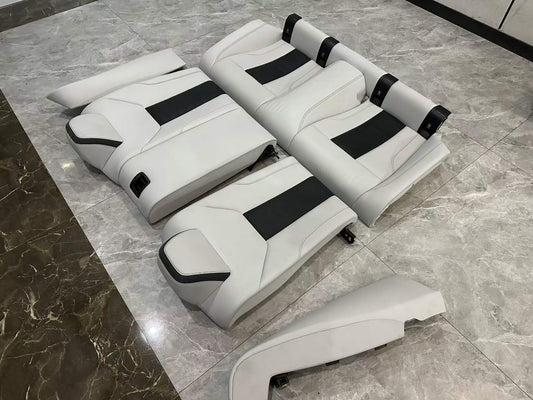 BMW M4 (G82) Genuine Leather Rear Seats Silverstone White - Pre-owned