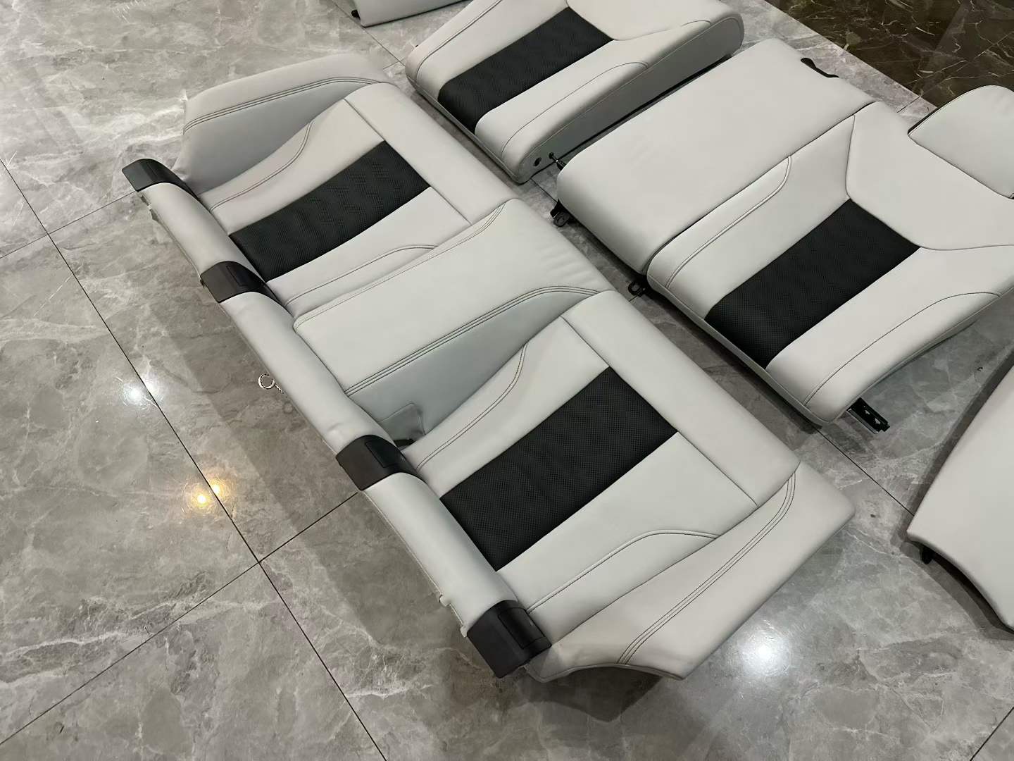 BMW M4 (G82) Genuine Leather Rear Seats Silverstone White - Pre-owned