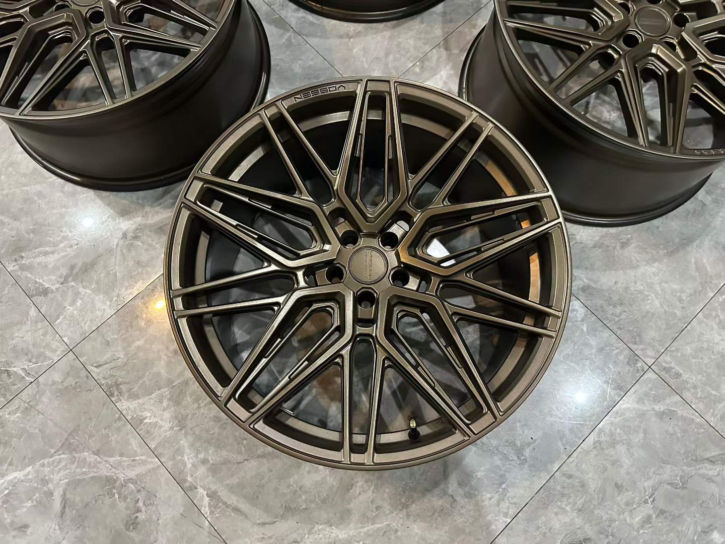 🇺🇸 Vossen HF7 22" Hybrid Forged Wheel Set Satin Bronze - Pre-owned