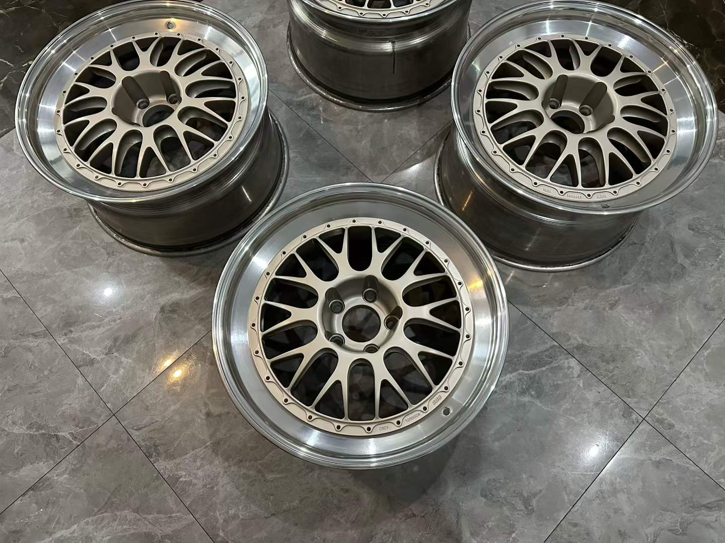 BBS E88 TS 19" 3-Piece Forged Motorsport Wheels Set - Pre-owned