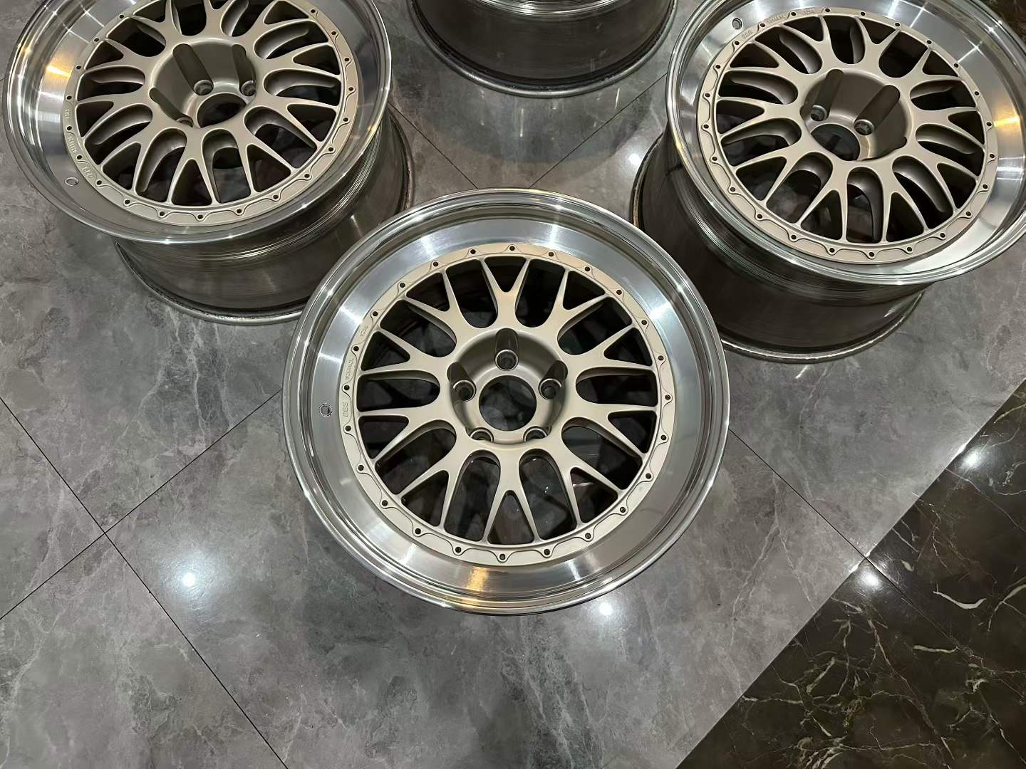 BBS E88 TS 19" 3-Piece Forged Motorsport Wheels Set - Pre-owned