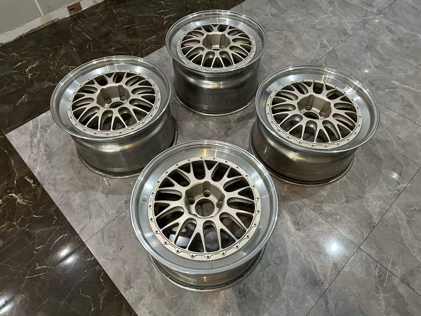 BBS E88 TS 19" 3-Piece Forged Motorsport Wheels Set - Pre-owned