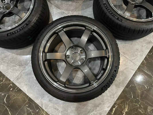 🇯🇵 RAYS VOLK RACING TE37 SAGA SL 18" Forged Monoblock Wheels Set - Pre-owned