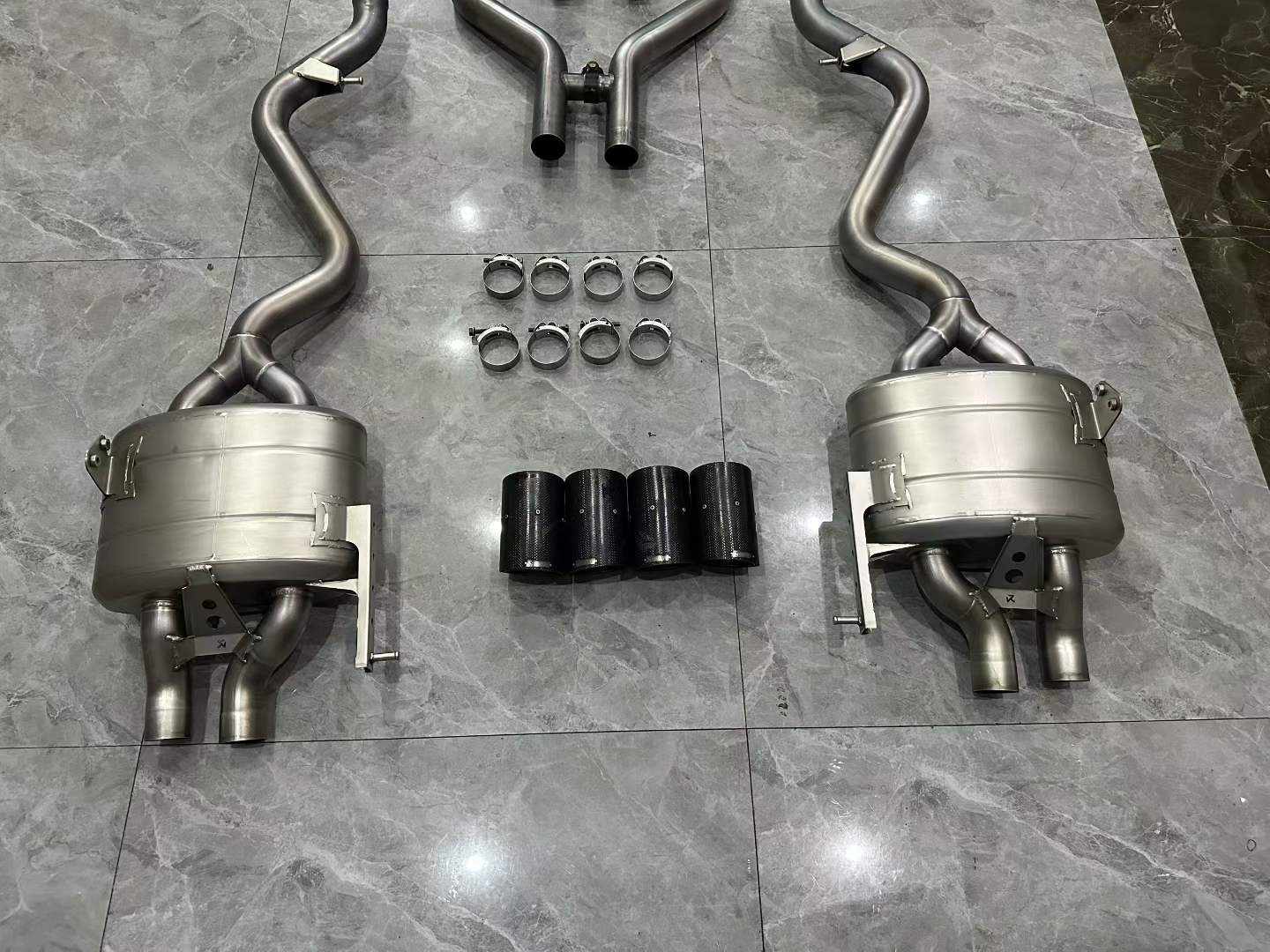 BMW M3 (E92) Akrapovič Titanium Evolution Line Full Exhaust System w/ Carbon Fiber Tips - Pre-owned