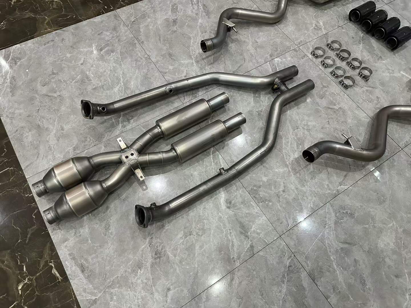 BMW M3 (E92) Akrapovič Titanium Evolution Line Full Exhaust System w/ Carbon Fiber Tips - Pre-owned