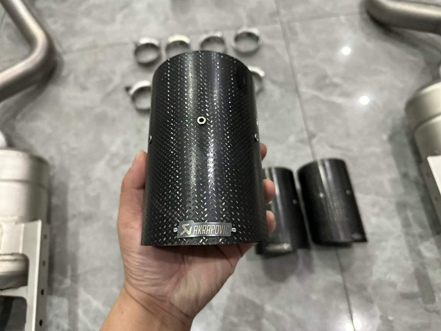BMW M3 (E92) Akrapovič Titanium Evolution Line Full Exhaust System w/ Carbon Fiber Tips - Pre-owned