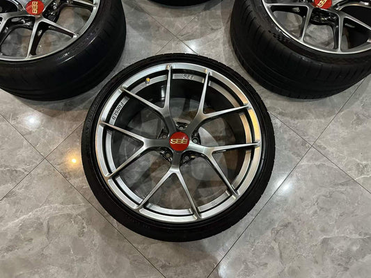 🇯🇵 BBS FI-R 20" Diamond Black DB Forged Monoblock Wheels Set - Pre-owned